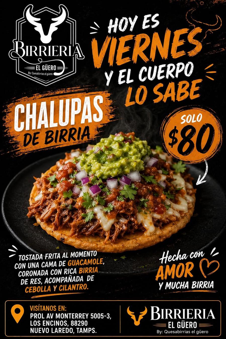 Chalupas de birria
